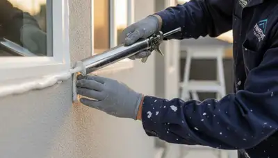 Professional caulking and sealing on exterior siding by expert painters in Naperville, IL