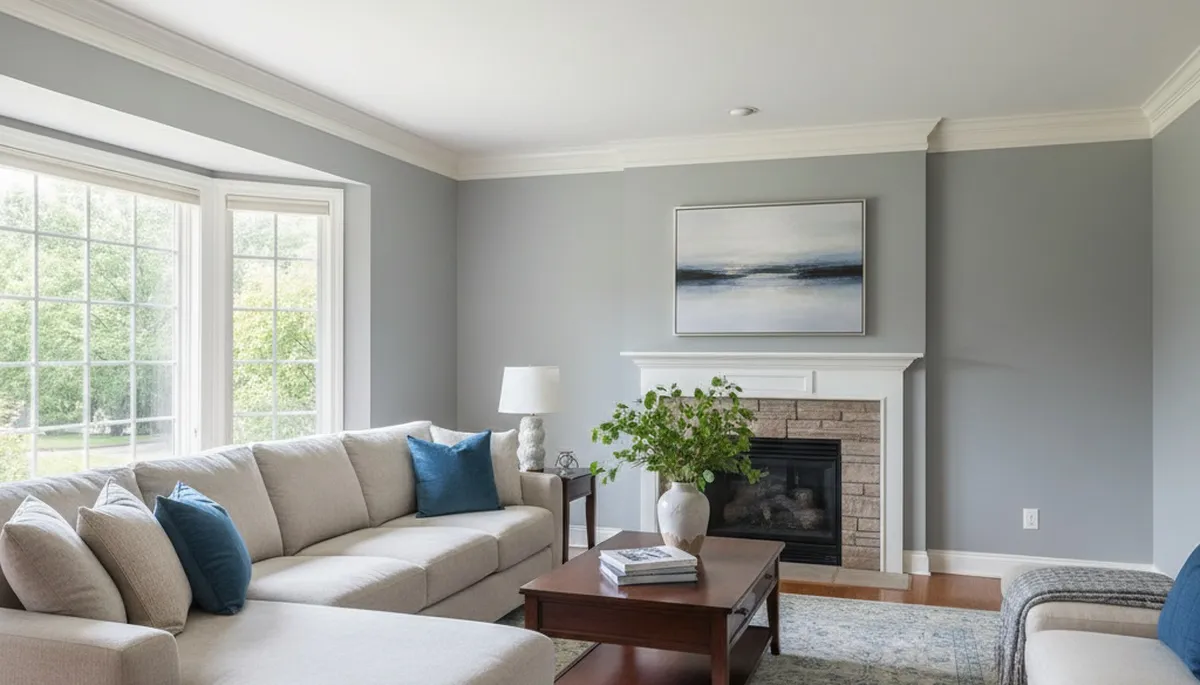 Finished interior painting in Naperville, IL with smooth walls and fresh modern colors by local house painters