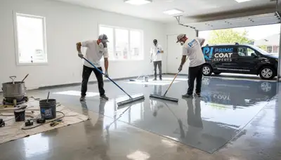 Professional epoxy garage floor coating in Naperville, IL by expert house painters