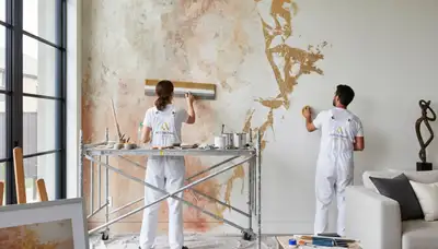 Professional faux painting and decorative wall finishes in Naperville, IL home interior