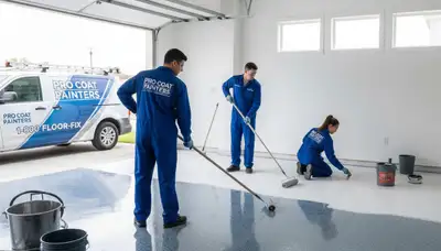 Professional epoxy garage floor coating in Naperville IL by expert house painters