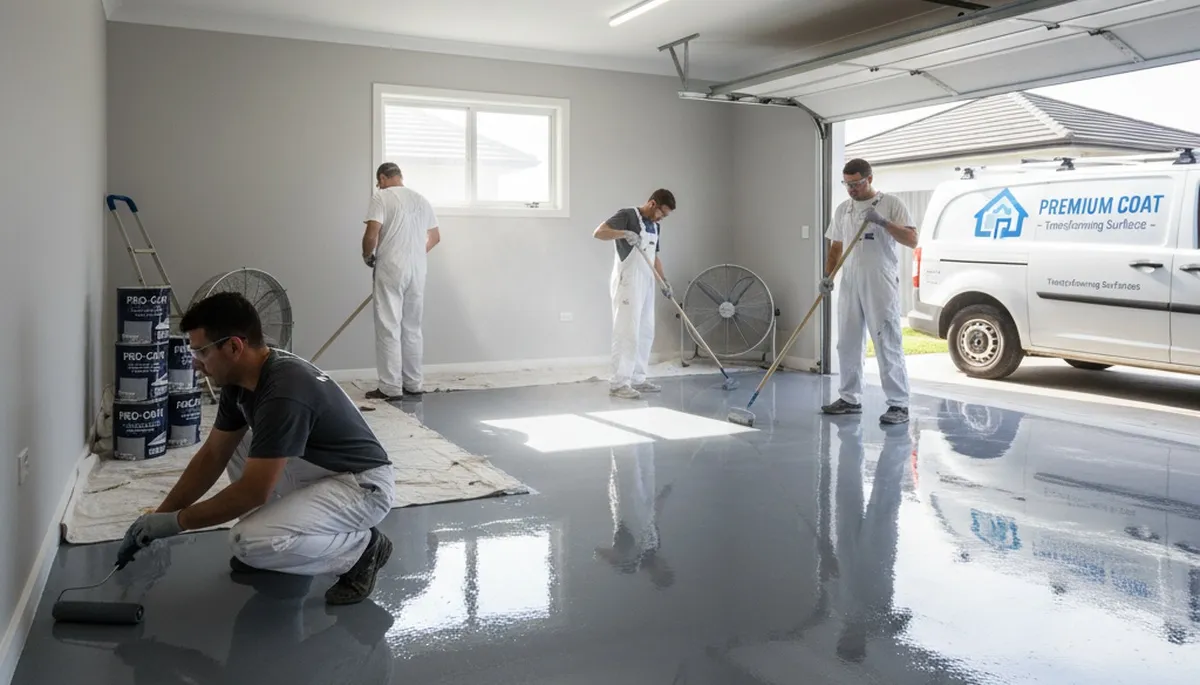 Professional epoxy garage floor coating in Naperville IL by expert house painters