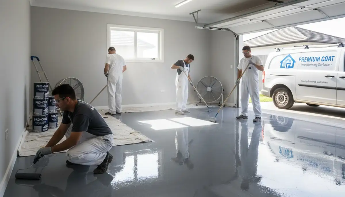 Professional epoxy garage floor coating in Naperville IL by expert house painters