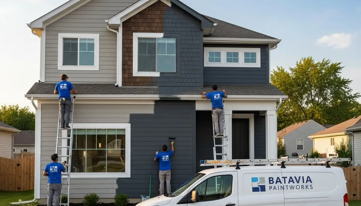 House painting service in Naperville, IL by professional painters for homes and exterior finishes