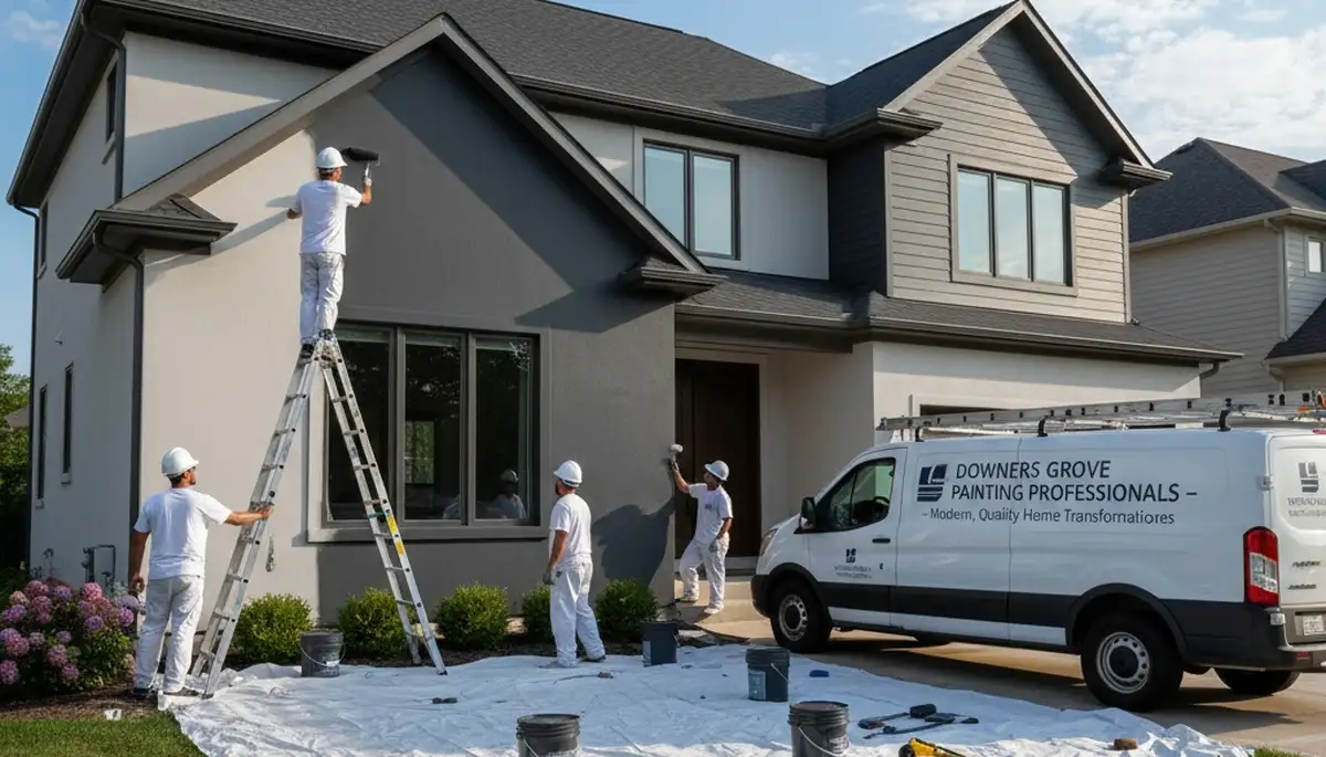 Professional house painters providing exterior painting services in Naperville, IL homes